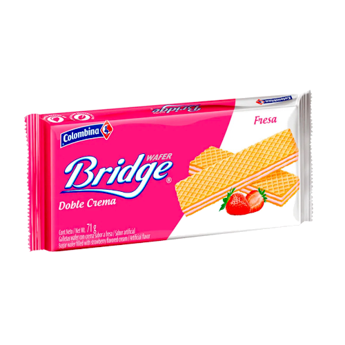 GALLETA BRIDGE FRESA 10UN.