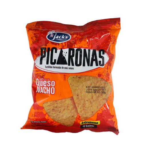 PICARONAS QUESO 30GR. 12UN