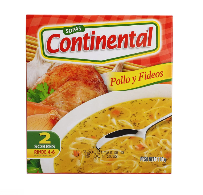 SOPA POLLO Y FIDEOS 110GR.