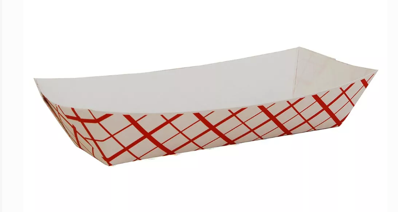 PORTA HOT DOG CUADROS ROJOS 7.8X3.3" 50UN.