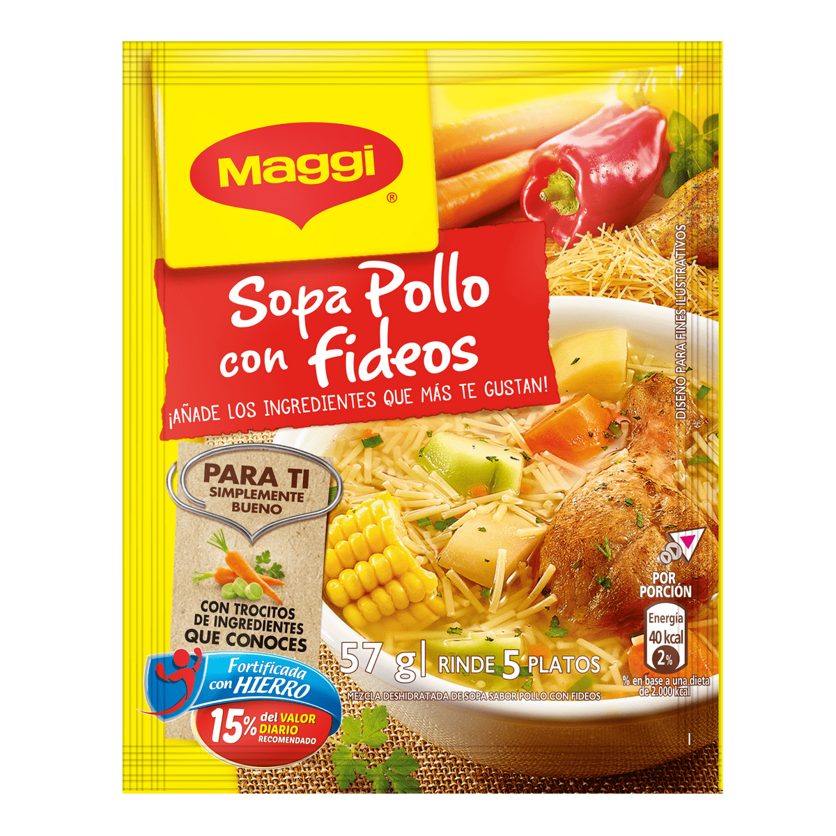 SOPA POLLO CON FIDEOS 57GR. 12UN.