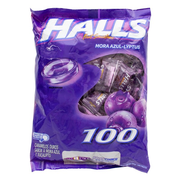 PASTILLA HALLS MORA 100UN.