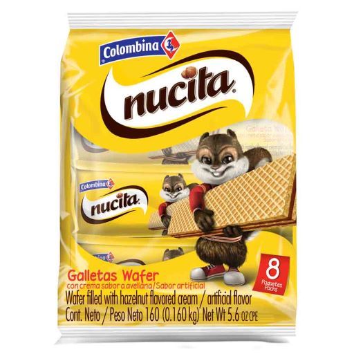 GALLETA WAFER NUCITA 8UN.