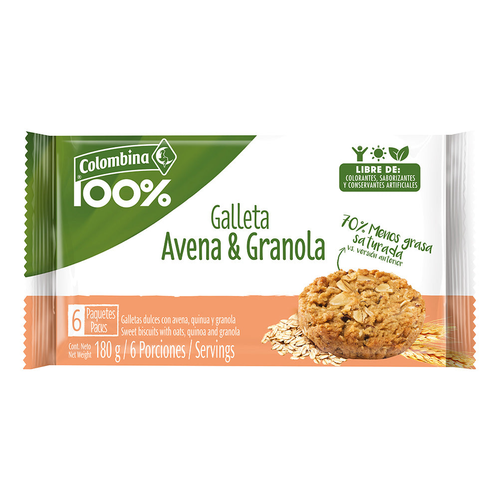 GALLETA AVENA & GRANOLA 6UN.