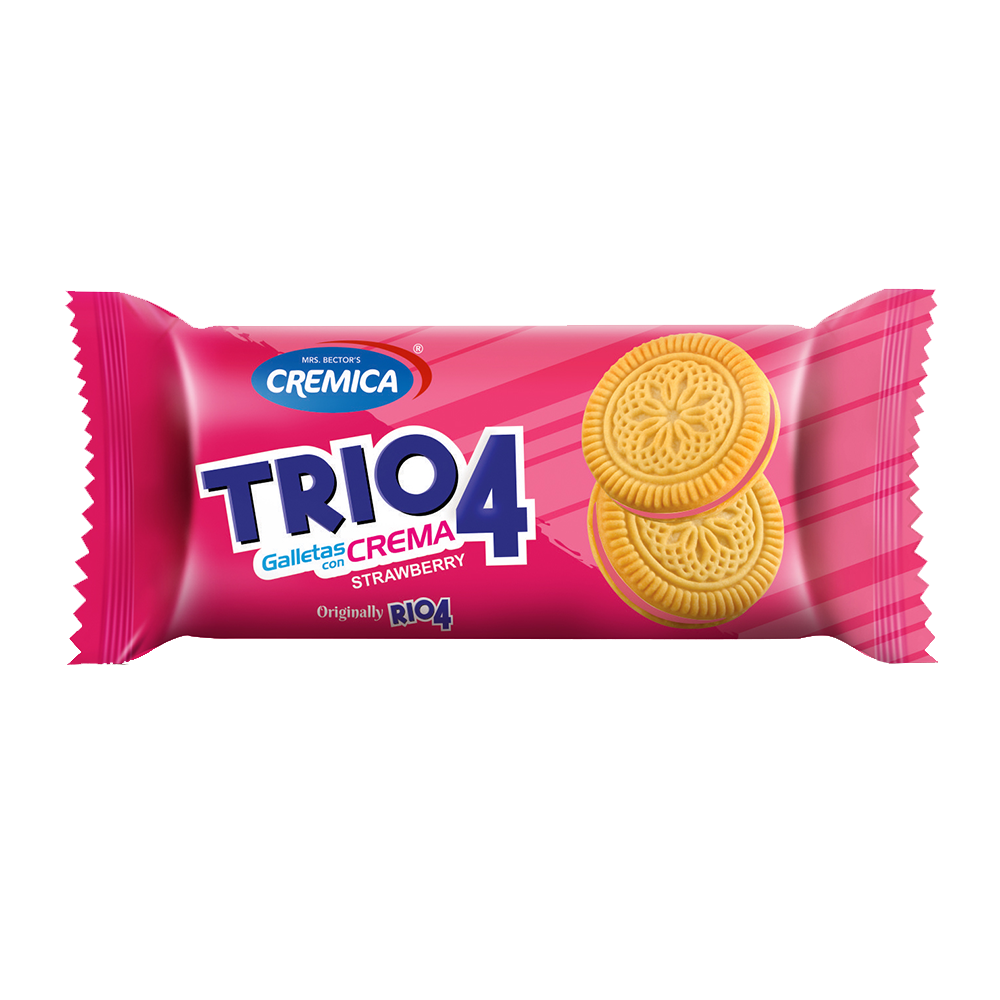 GALLETA TRIO4 FRESA 12UN.