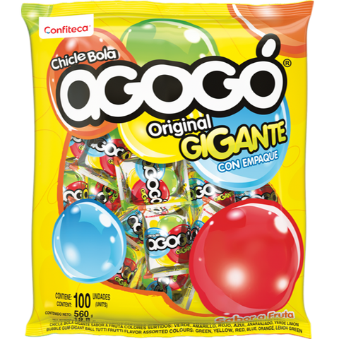 CHICLE AGOGO GIGANTE SUELTO 100UN.