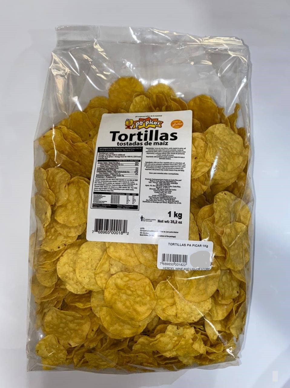TORTILLAS CON SAL REDONDA 1KG.
