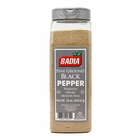 PIMIENTA NEGRA MOLIDA FINA 16OZ