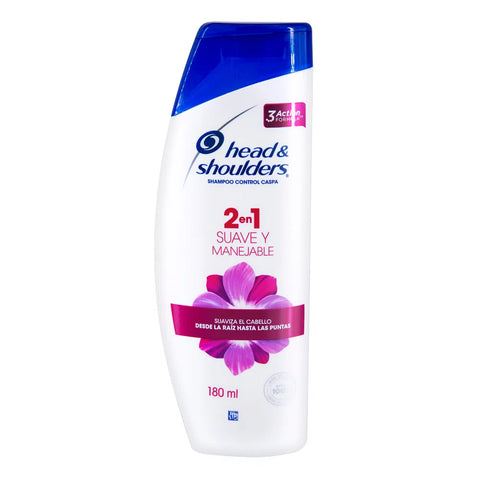 SHAMPOO 2 EN 1 SUAVE Y MANEJABLE 180ML.