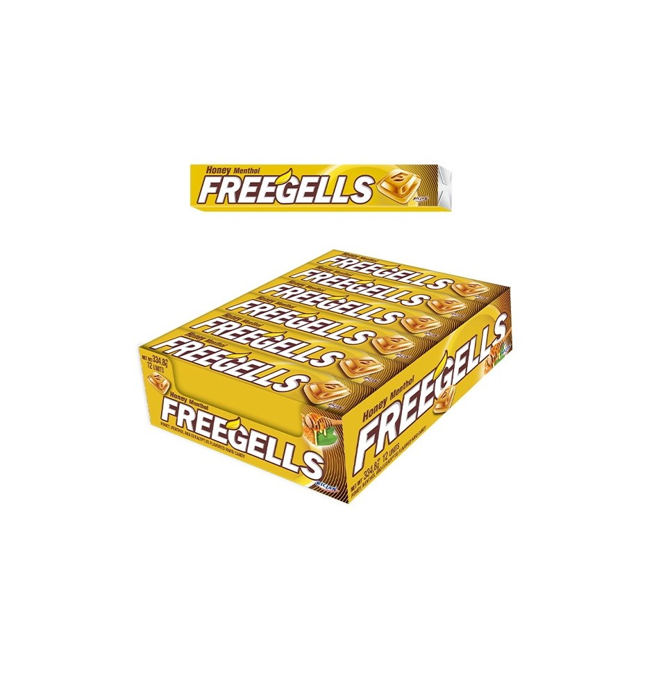 PASTILLA FREEGELLS MIEL Y MENTOL 12UN.