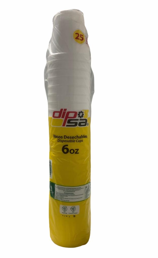 VASO DE FOAM 6 OZ 25 UN