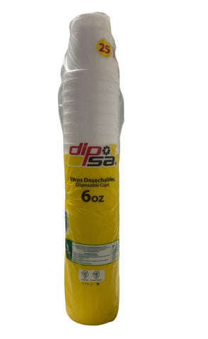 VASO DE FOAM 6 OZ 25 UN