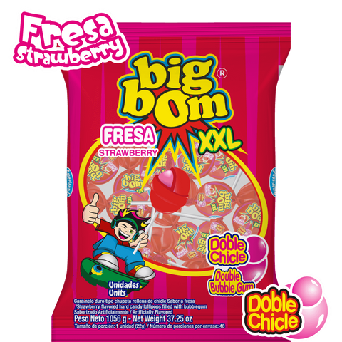 CARAMELO BIG BOM FRESA XXL 24UNDS