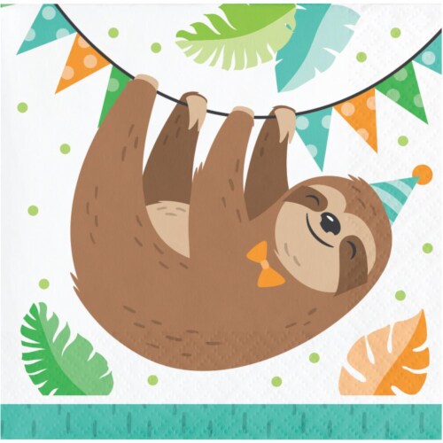 Beverage Napkins Sloth Party