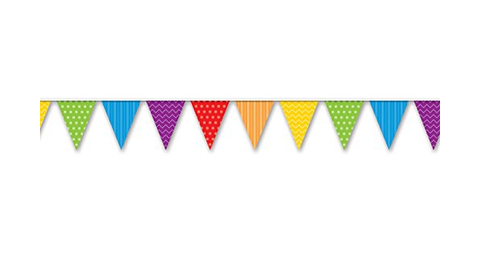 Dots & Stripes Pennant Banner