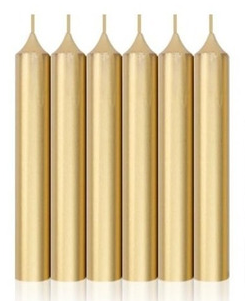 Velas Cortas Doradas