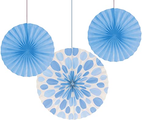 Paper Fan Packs Pastel Blue