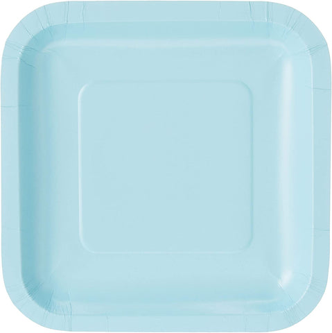 Plato de cartón cuadrado Pastel Blue