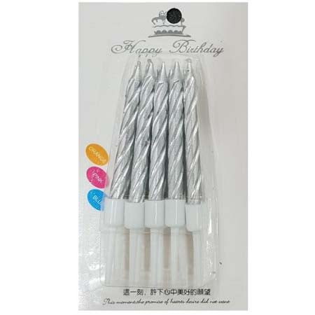 Vela Deco Plateado