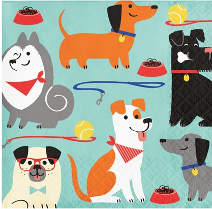Beverage Napkins Dog Party