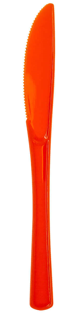Cuchillo Plástico Naranja