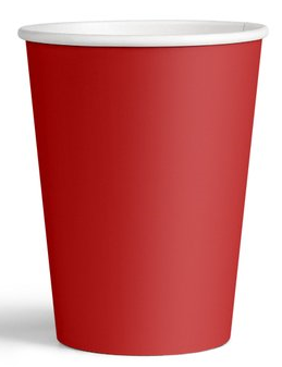 Vaso de cartón rojo