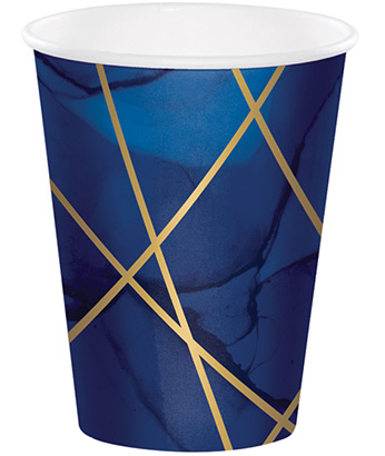 Vaso Navy Blue Gold Geode