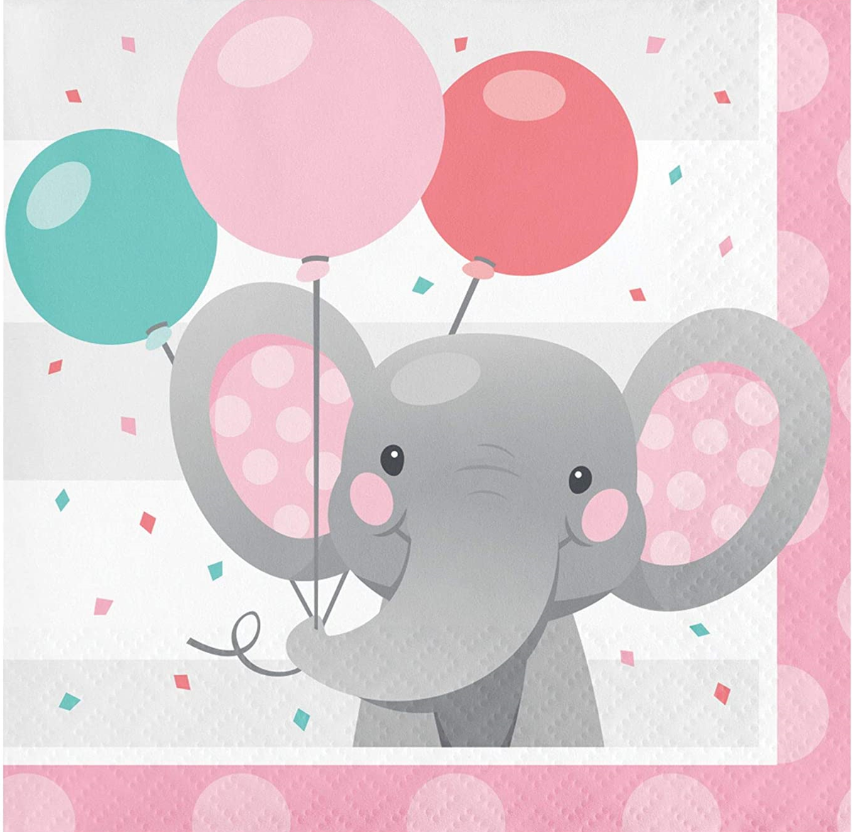 Beverage Napkins Elephant Girl