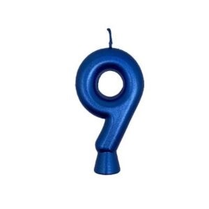 Velas Azul Metálico 9