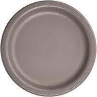 Plato de cartón redondo Glamour Gray