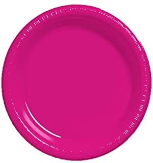 Plato Plástico Magenta 7"