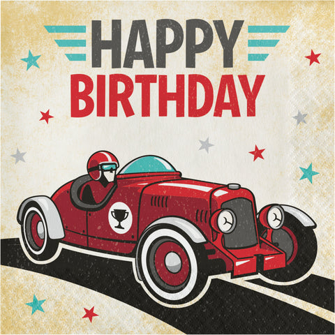 Beverage Napkins Vintage Race Car