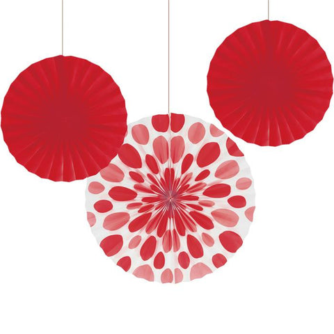Paper Fan Packs Classic Red