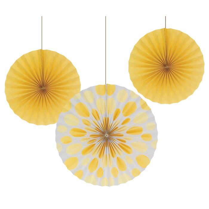 Paper Fan Packs Yellow