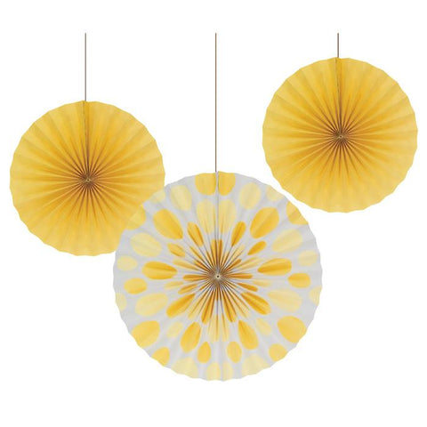 Paper Fan Packs Yellow